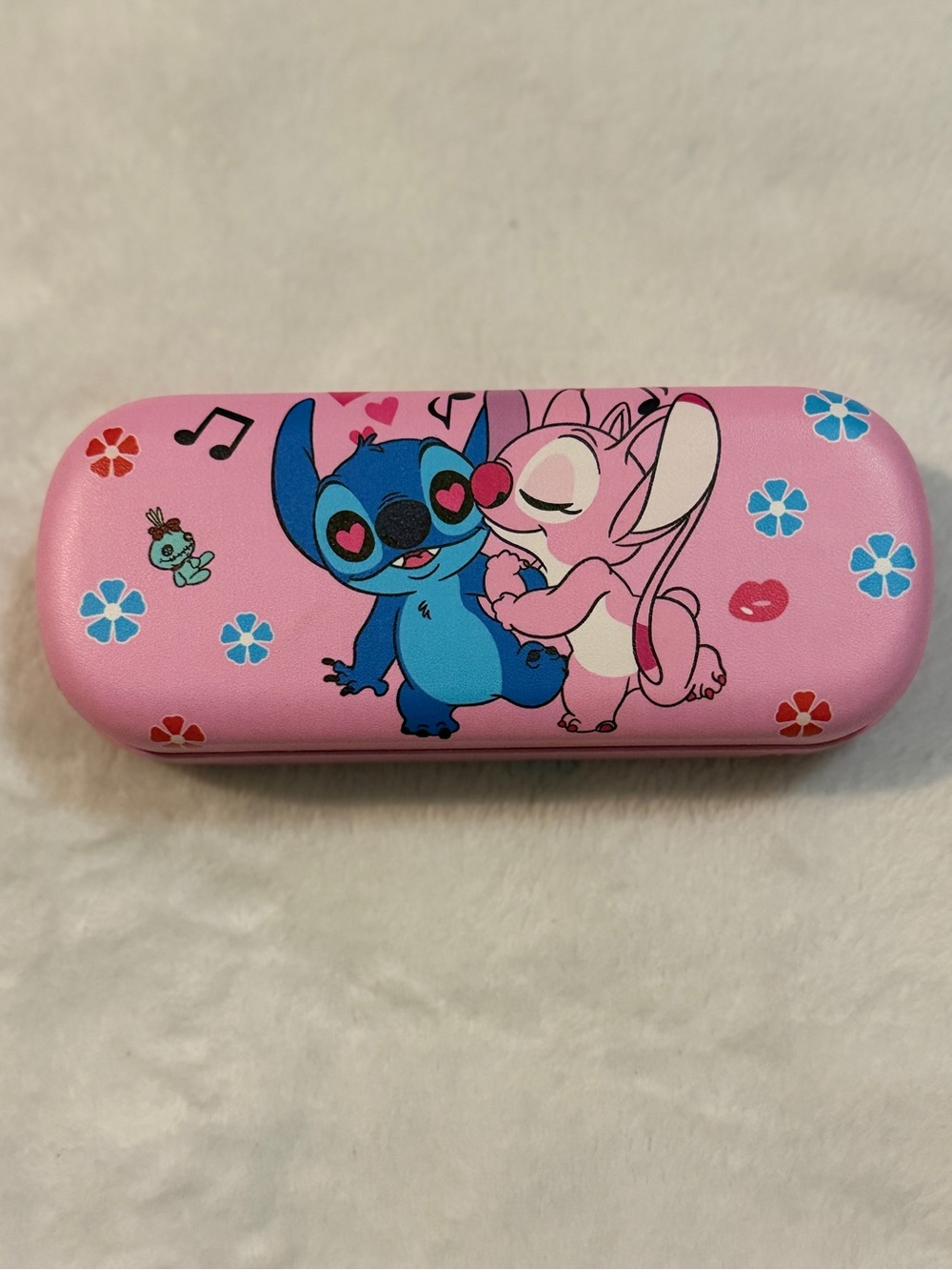DISNEY STITCH & ANGEL HARD SHELL EYEGLASS CASE